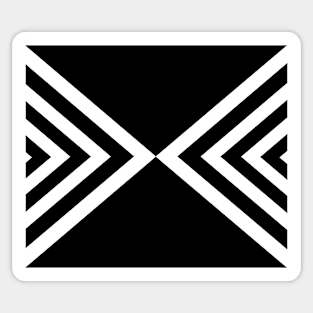 Abstract geometric pattern - black and white. Sticker